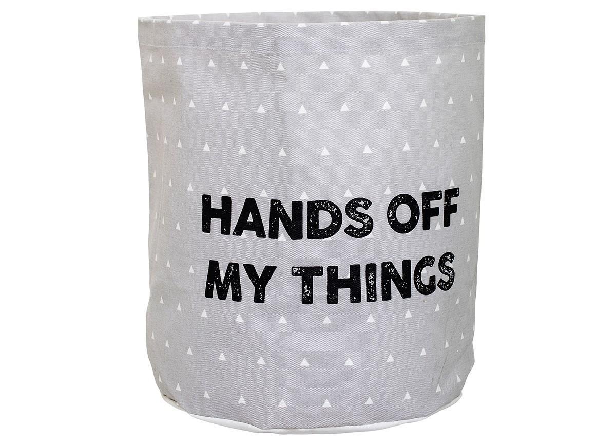 Sac/panier de rangement en coton - Hands off my stuff