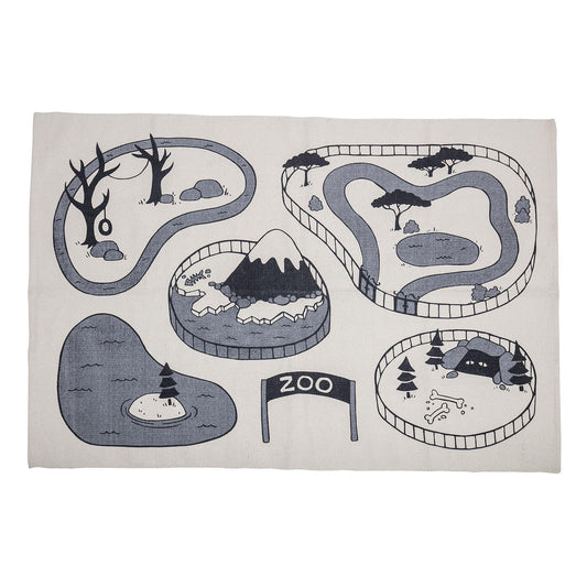 Tapis en coton Zoo - Gris