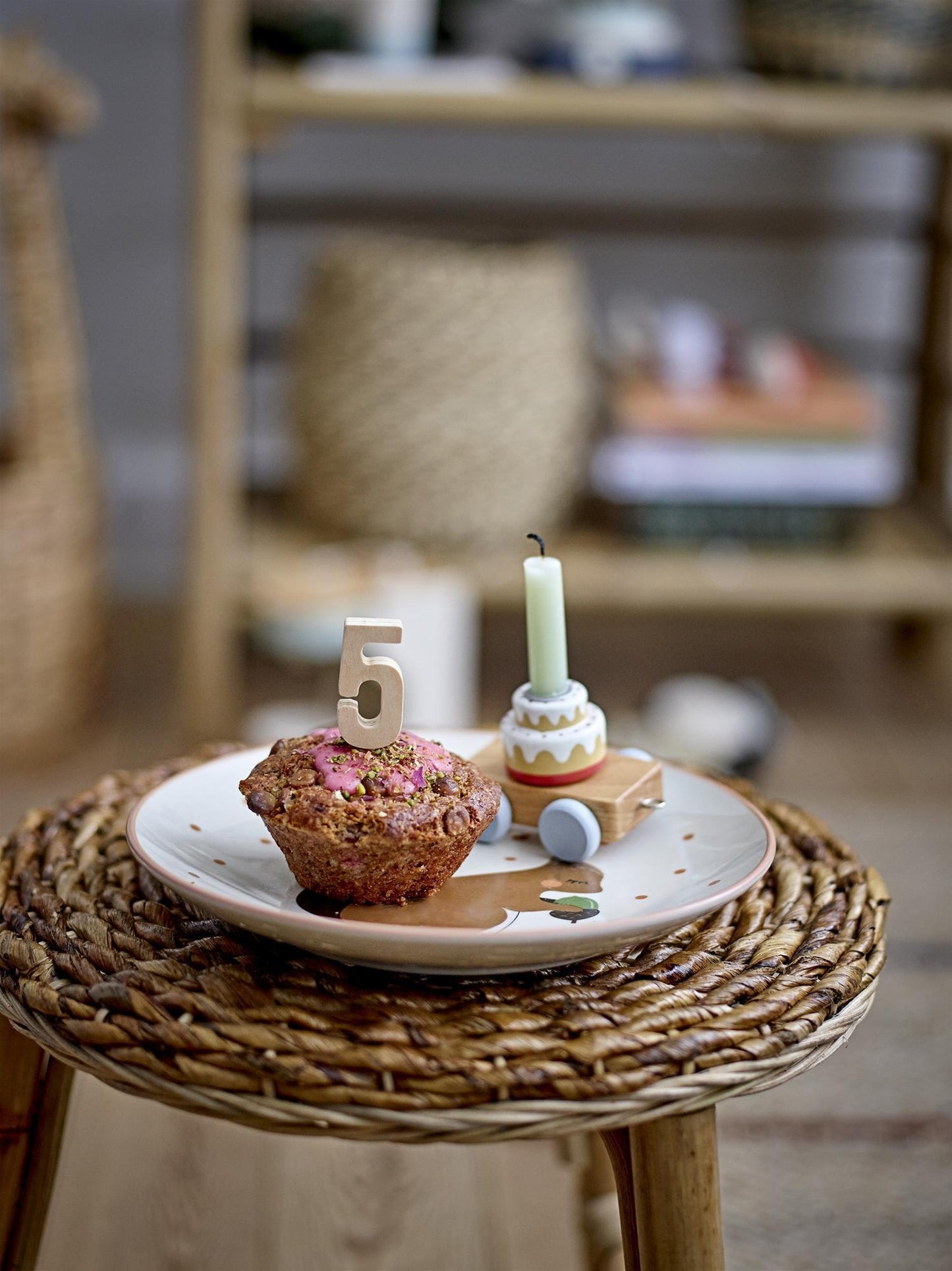 Tabouret en rotin Hubert - Nature