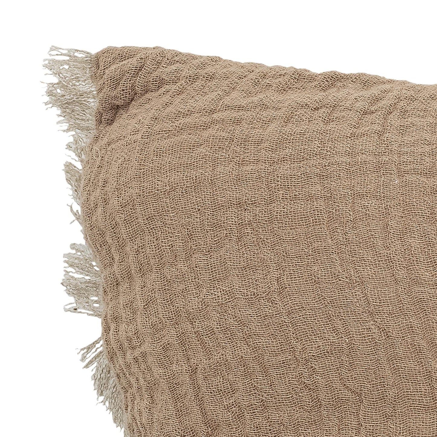 Coussin en coton Adita - Brun