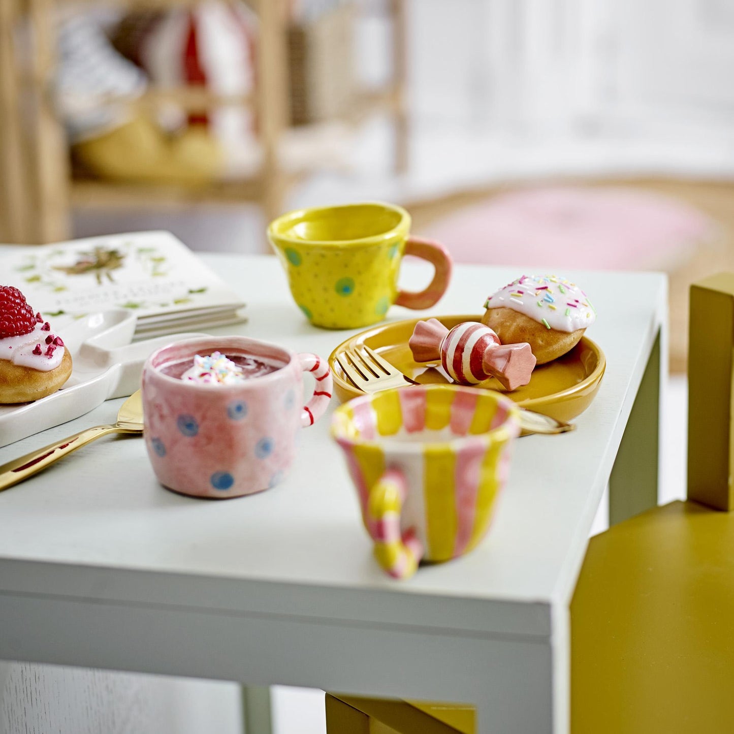 Tasse en céramique Nini - Rose & Rayures