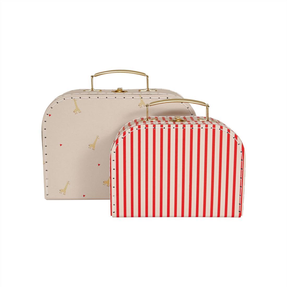 Mini-valises set de 2 Giraffe & stripe yellow - OYOY