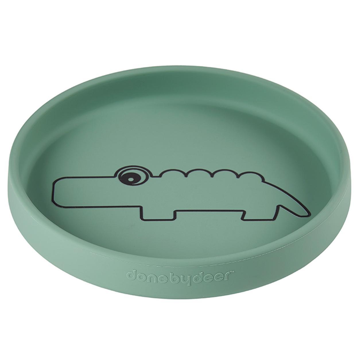 Assiette silicone Croco green - Done by Deer