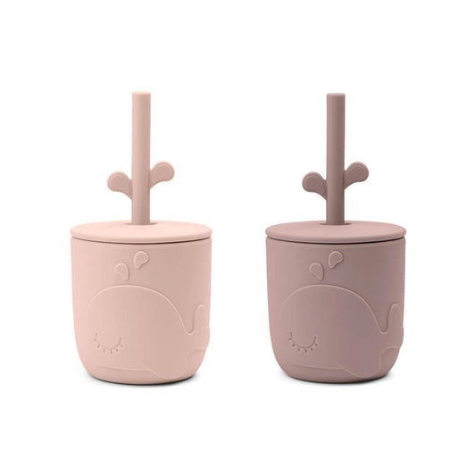 Tasse avec paille Peekaboo set de 2 Wally powder - Done by Deer