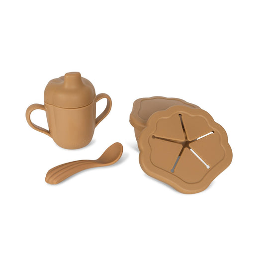 Set repas en silicone Clam - Terra Cotta