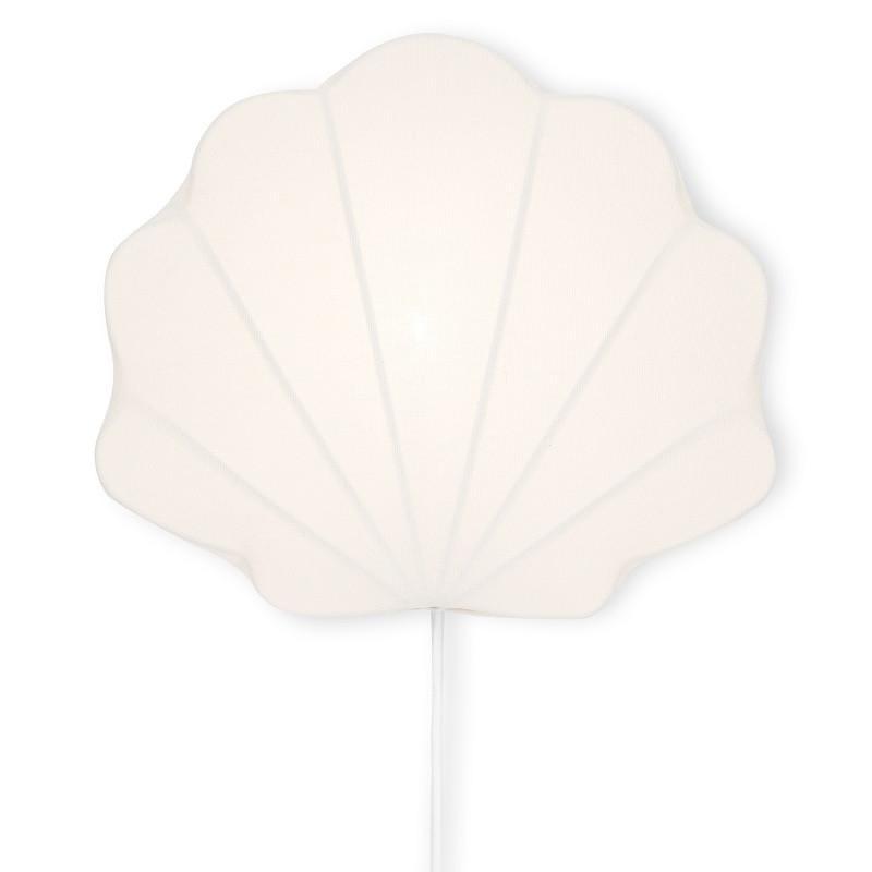 Lampe en tissu Coquillage - Blanc cassé