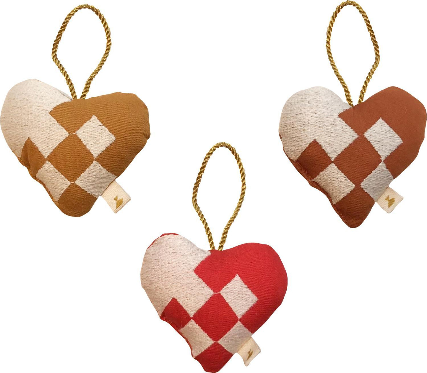 Set de 3 décorations de Noël - Hearts