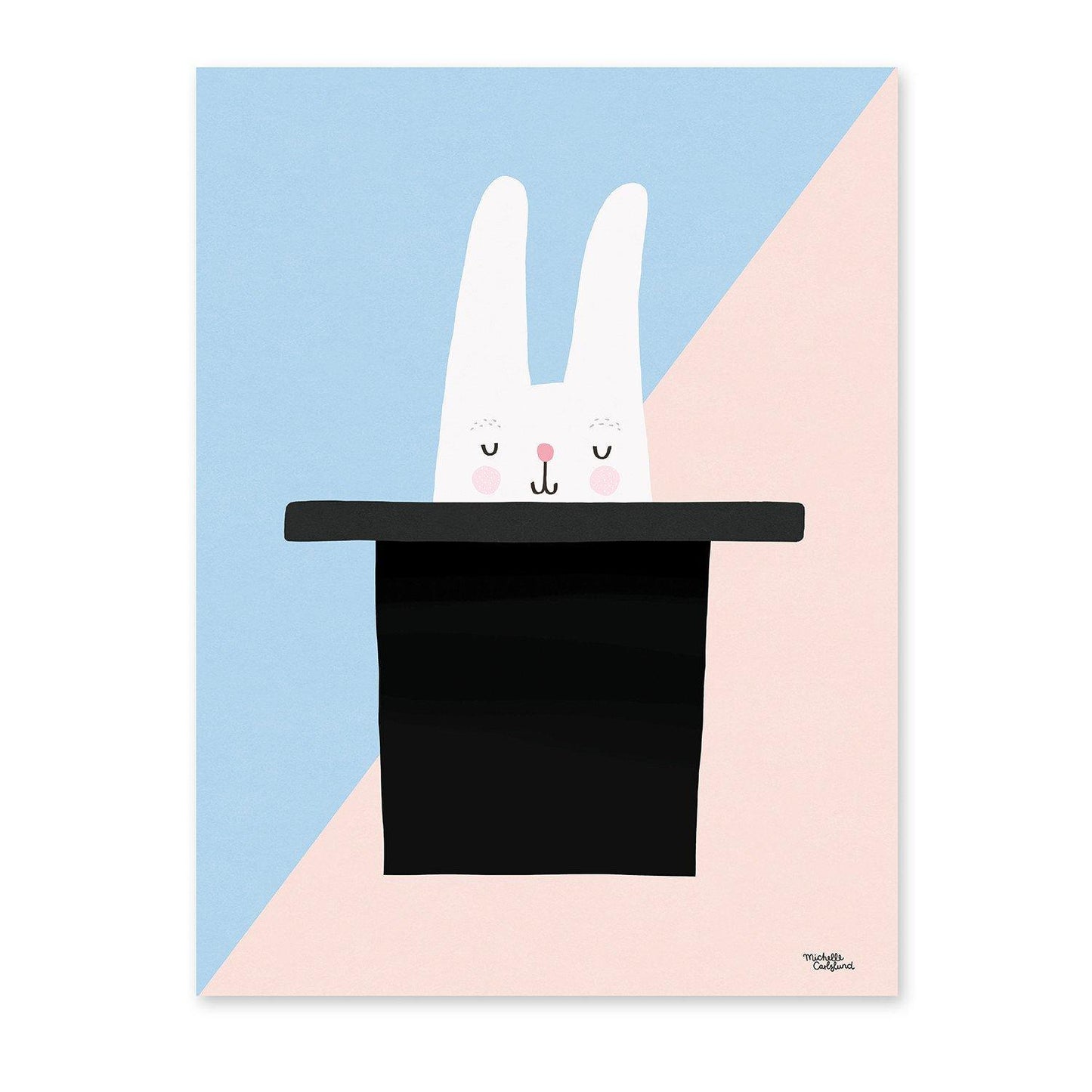 affiche 'Bunny hat trick' 30x40cm