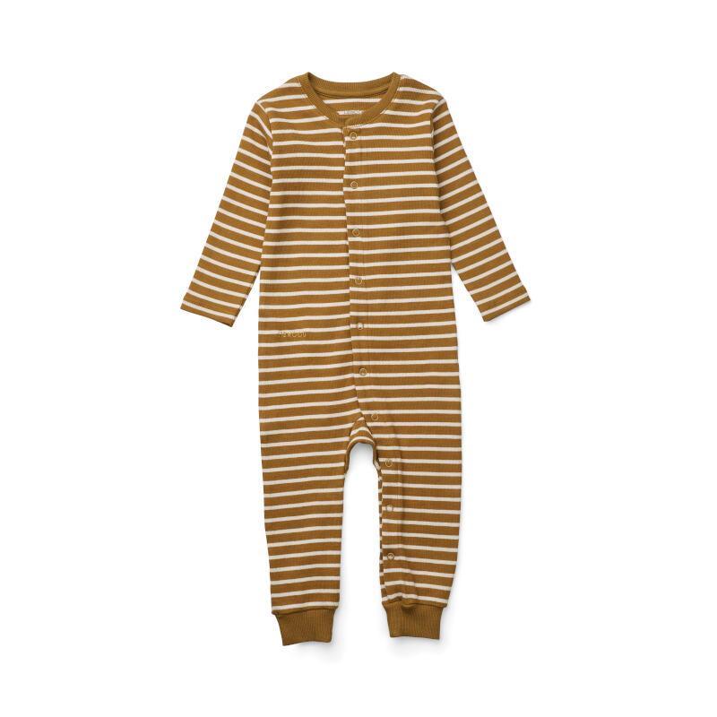 Liewood Golden Caramel/Sandy Kids Pyjama Jumpsuit Birk Y/D