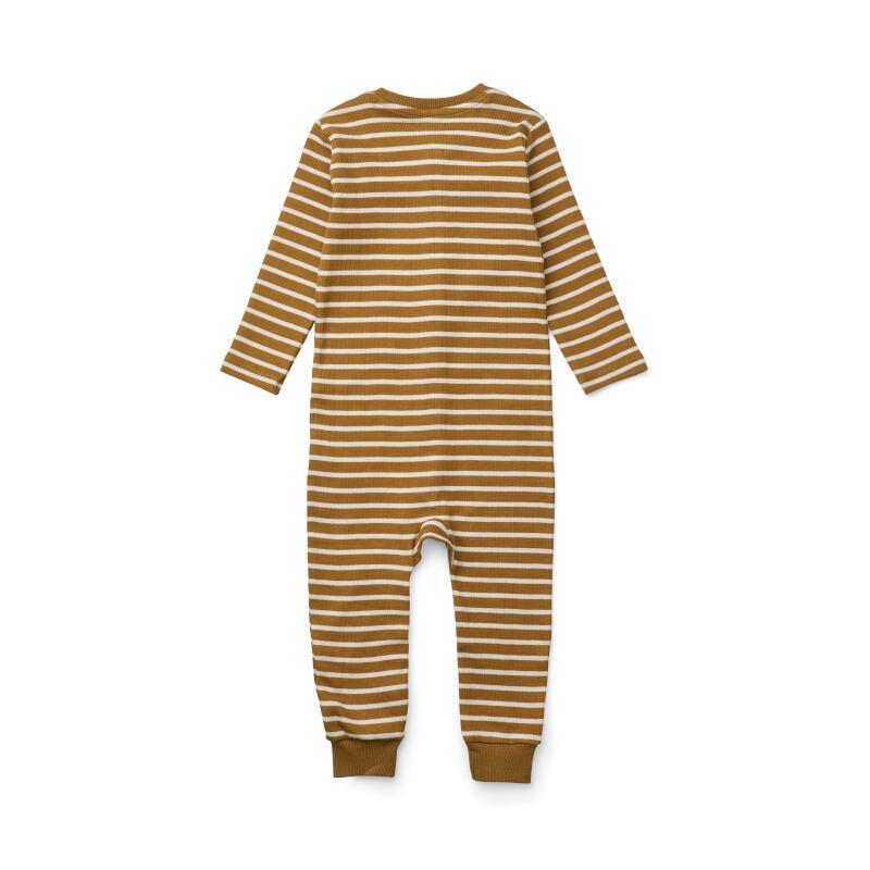 Liewood Golden Caramel/Sandy Kids Pyjama Jumpsuit Birk Y/D