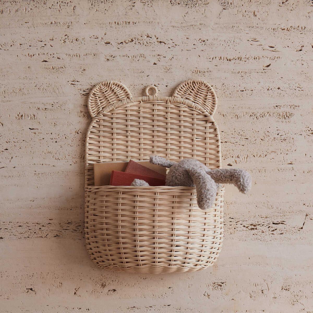 Natural Iben Wall Basket - Liewood