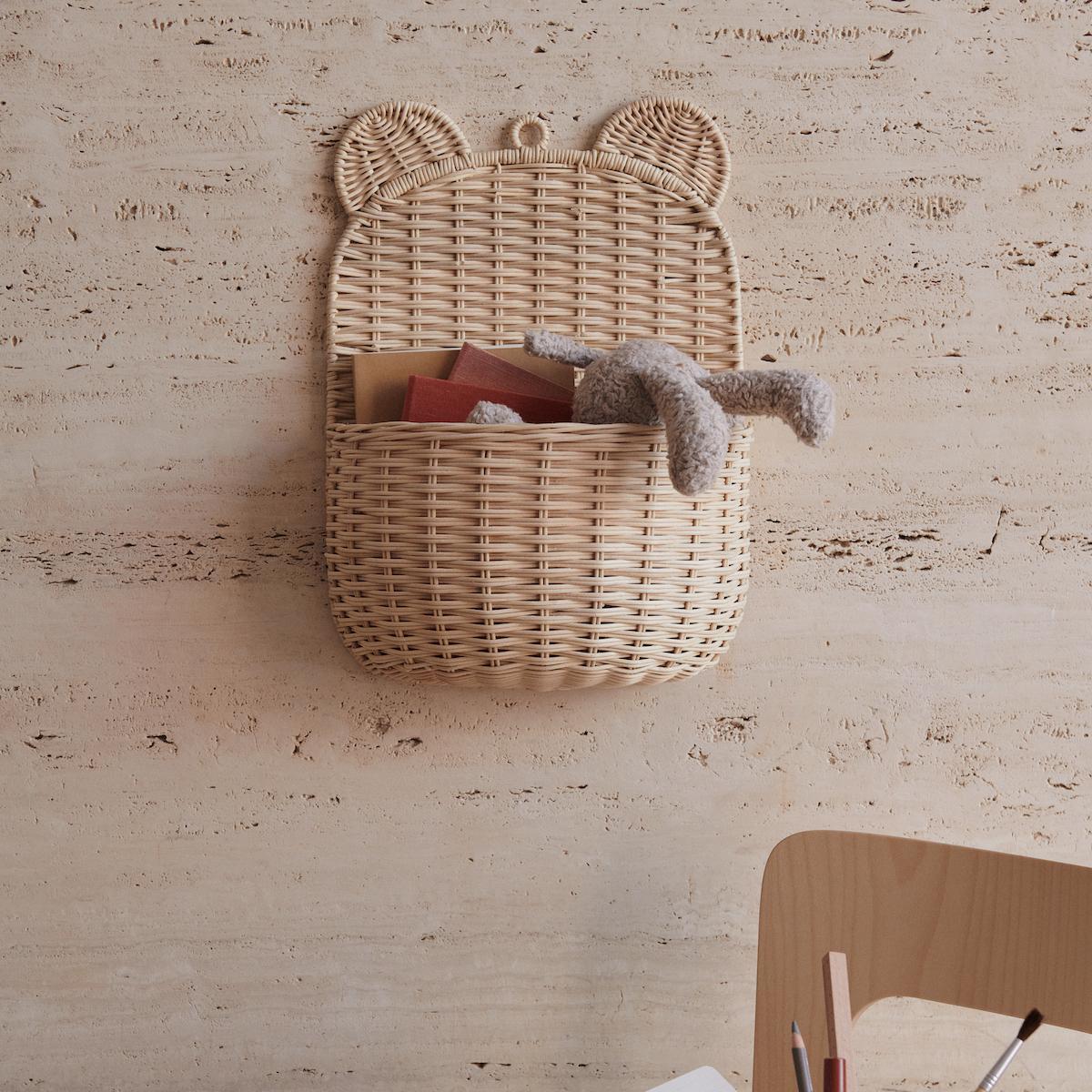 Natural Iben Wall Basket - Liewood