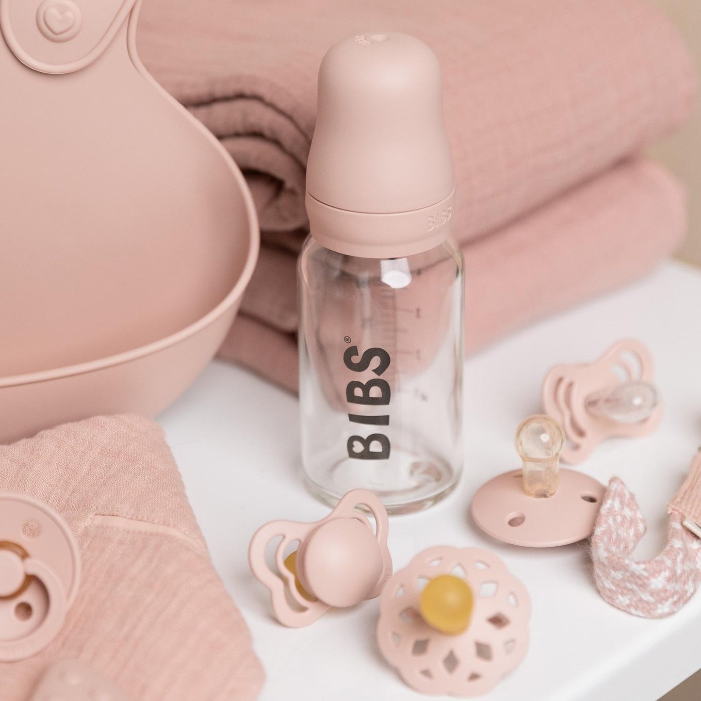 Biberon BIBS 110 ml - Rose Poudré