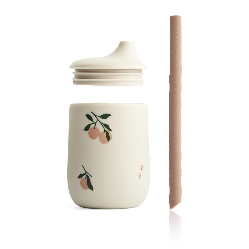 Liewood Sippy Cup Ellis Peach / Sea Shell Mix with Straw - English SEO Optimized Title