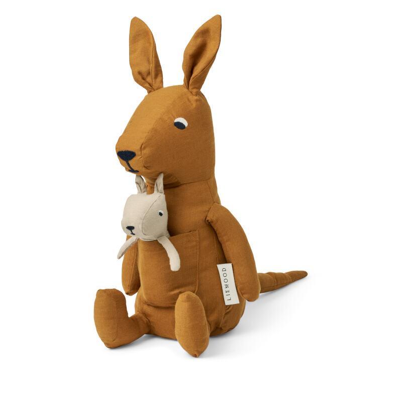 Liewood Halfdan L Kangaroo Plush Toy in Golden Caramel