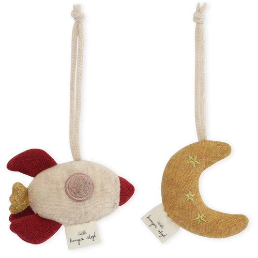 Lot de 2 jouets à suspendre Moon / Rocket - Multi