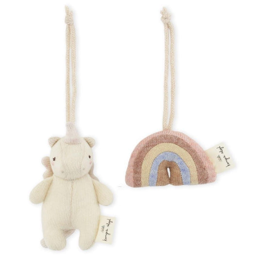 Lot de 2 jouets à suspendre Rainbow / Unicorn - Multi