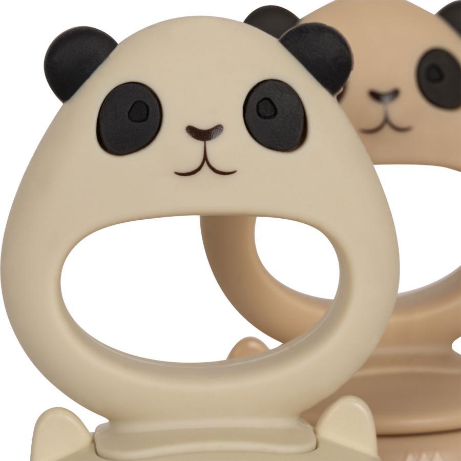 Lot de 2 grignoteuses en silicone Panda - Shell Mix - Konges Sløjd