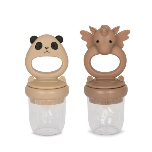 Set of 2 nibblers And Panda - Shell/Blush - Konges Sløjd