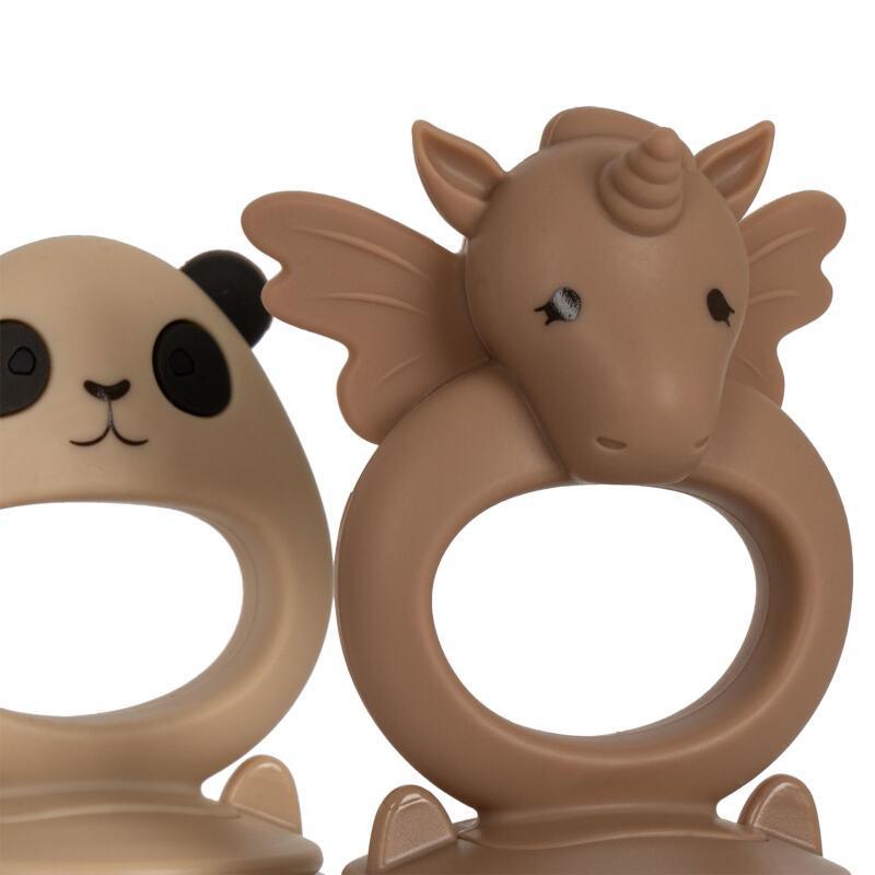 Set of 2 nibblers And Panda - Shell/Blush - Konges Sløjd