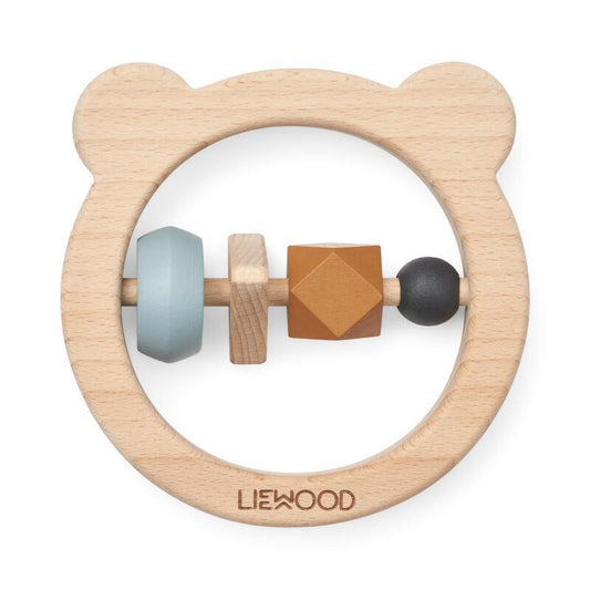 Liewood Avada Sea Blue Mix Wooden Rattle