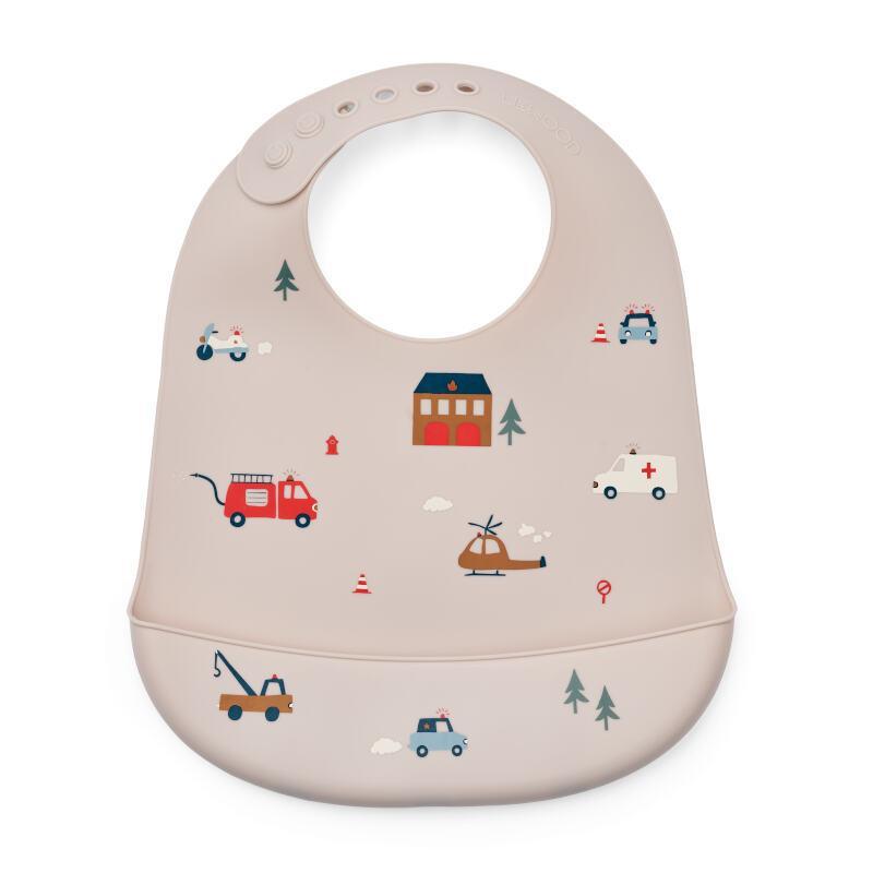 Liewood Silicone Bibs Tilda Emergency Vehicle/Sandy 2-Piece Set