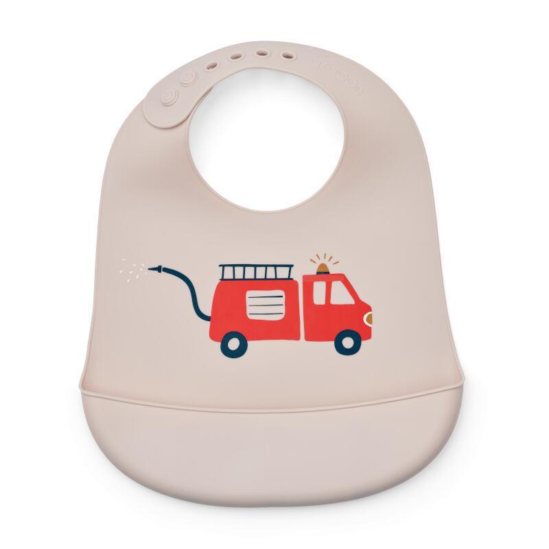 Liewood Silicone Bibs Tilda Emergency Vehicle/Sandy 2-Piece Set