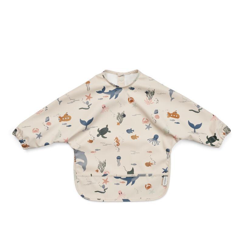 Liewood Sea Creature/Sandy Long Sleeve Waterproof Bib Merle