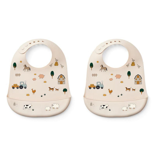 Liewood Farm Sandy Tilda 2-Piece Pocket Bibs