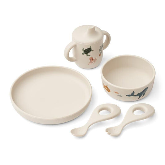 Liewood Ryle Sea Creature/Sandy Baby Tableware Set