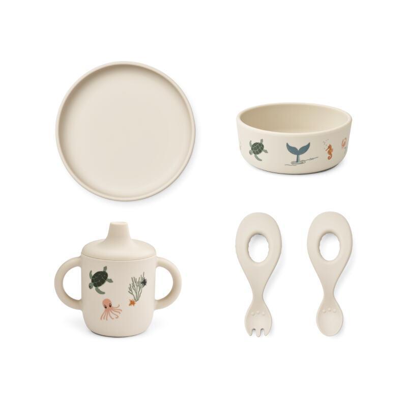 Liewood Ryle Sea Creature/Sandy Baby Tableware Set