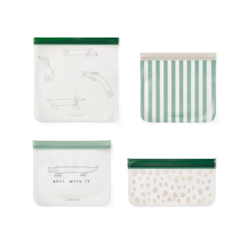 Liewood Clive 4-Piece Peppermint Multi Mix Travel Pouches