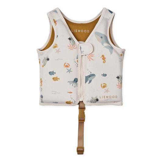 Liewood Baby Life Jacket Dove Sea Creature / Sandy.