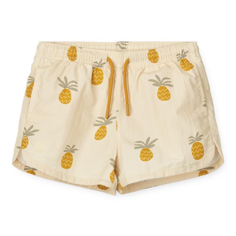 Liewood Kids Beach Shorts Aiden Pineapples Cloud Cream