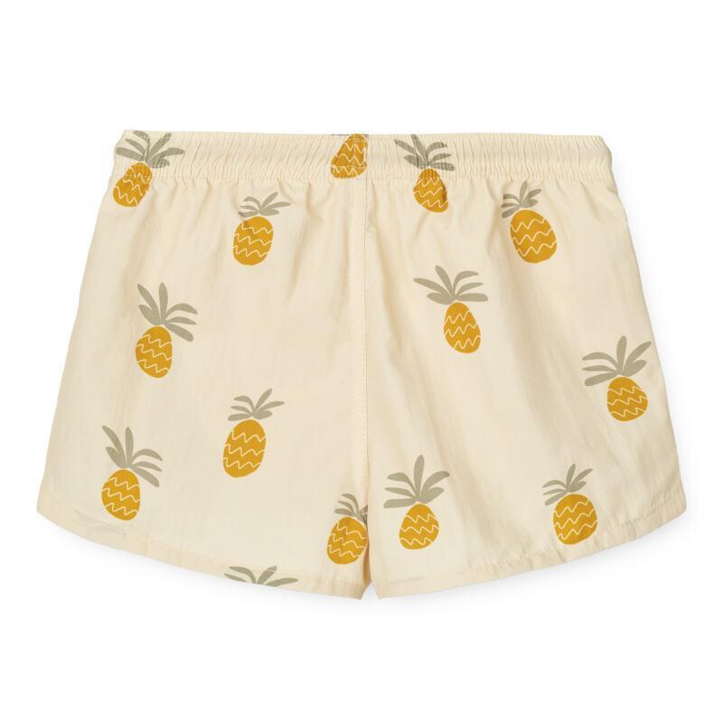 Liewood Kids Beach Shorts Aiden Pineapples Cloud Cream