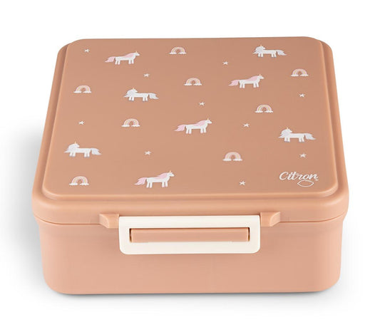 Boîte à tartines avec pot isotherme - Blush pink unicorn