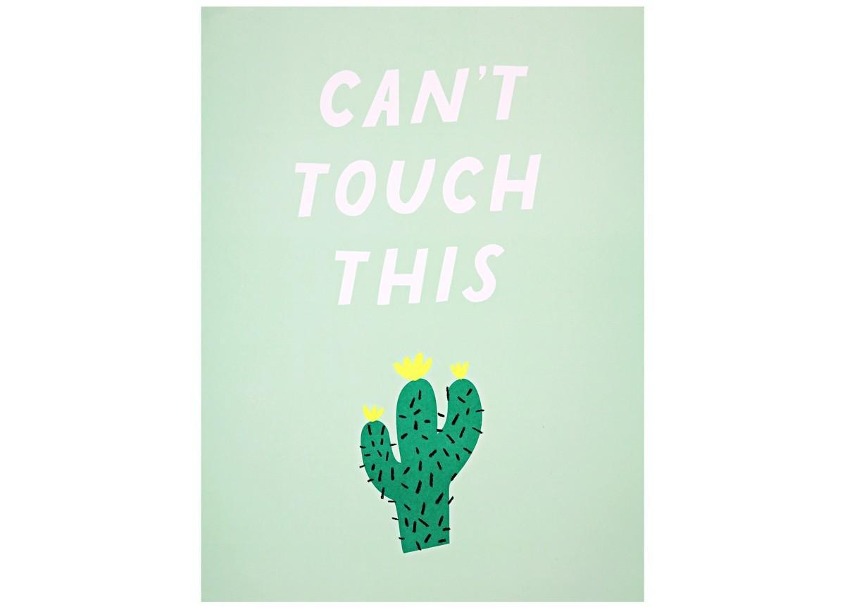 Set de 2 affiches 'cactus' & 'can't touch this'