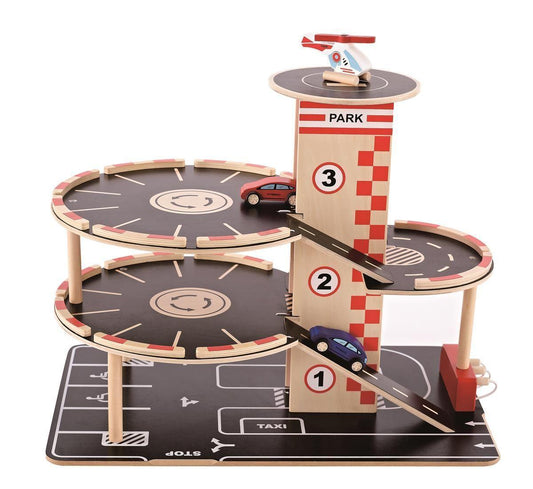 Hape - Park & Go Garage - Ensemble de jeu en bois