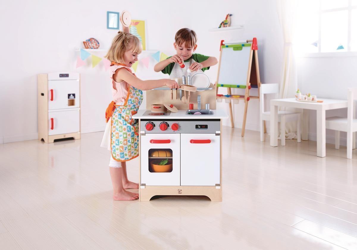 Hape - White Gourmet Kitchen - Cuisine pour enfants en bois