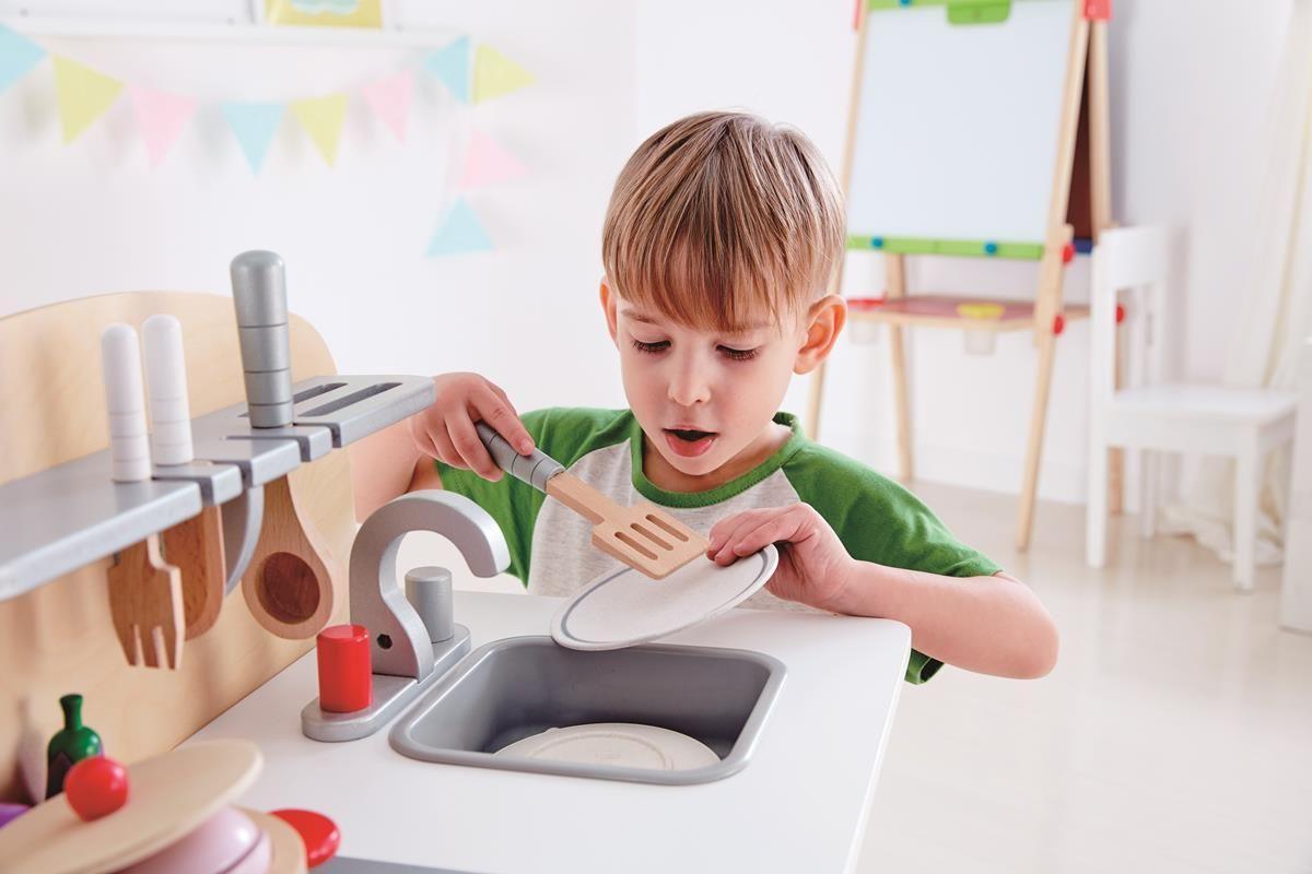 Hape - White Gourmet Kitchen - Cuisine pour enfants en bois