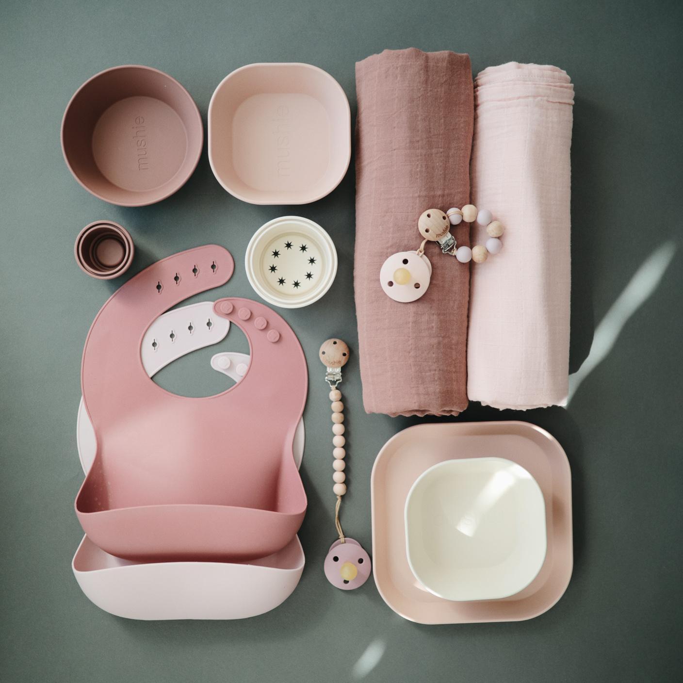 Set de 2 assiettes carrées - Blush