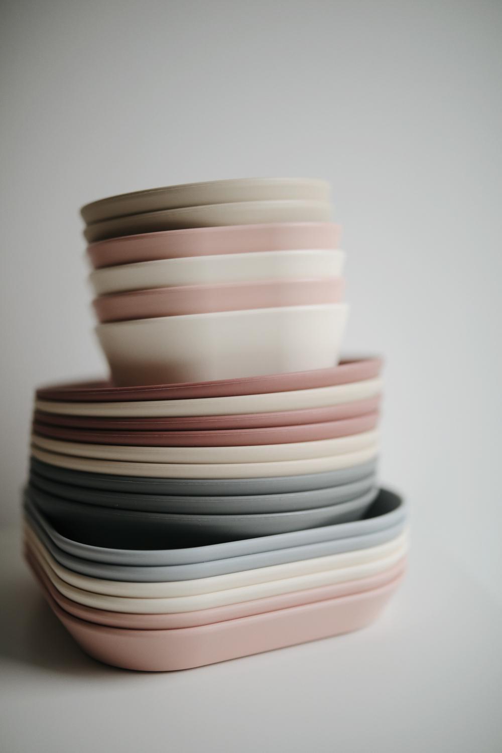 Set de 2 assiettes carrées - Blush