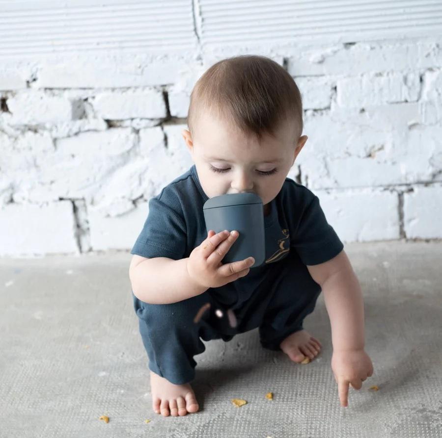 Bambino Silicone Sippy Cup - Blue Abyss