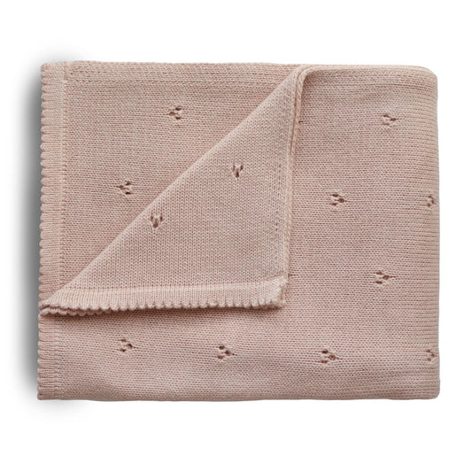 Couverture Pointelle - Blush