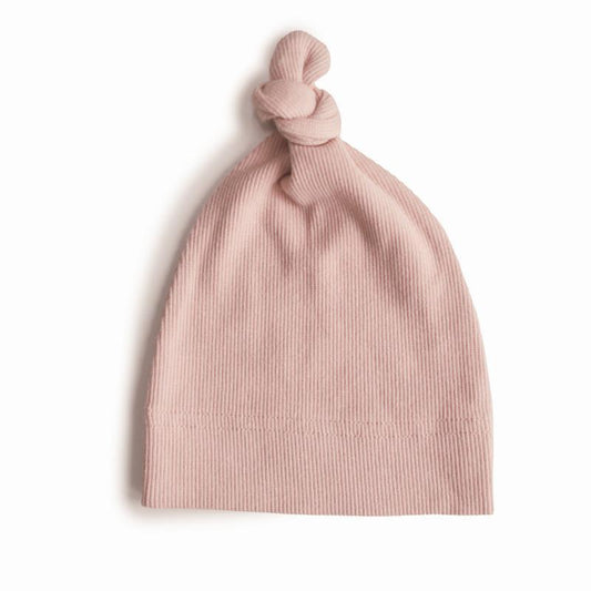 Bonnet bébé beanie - Blush