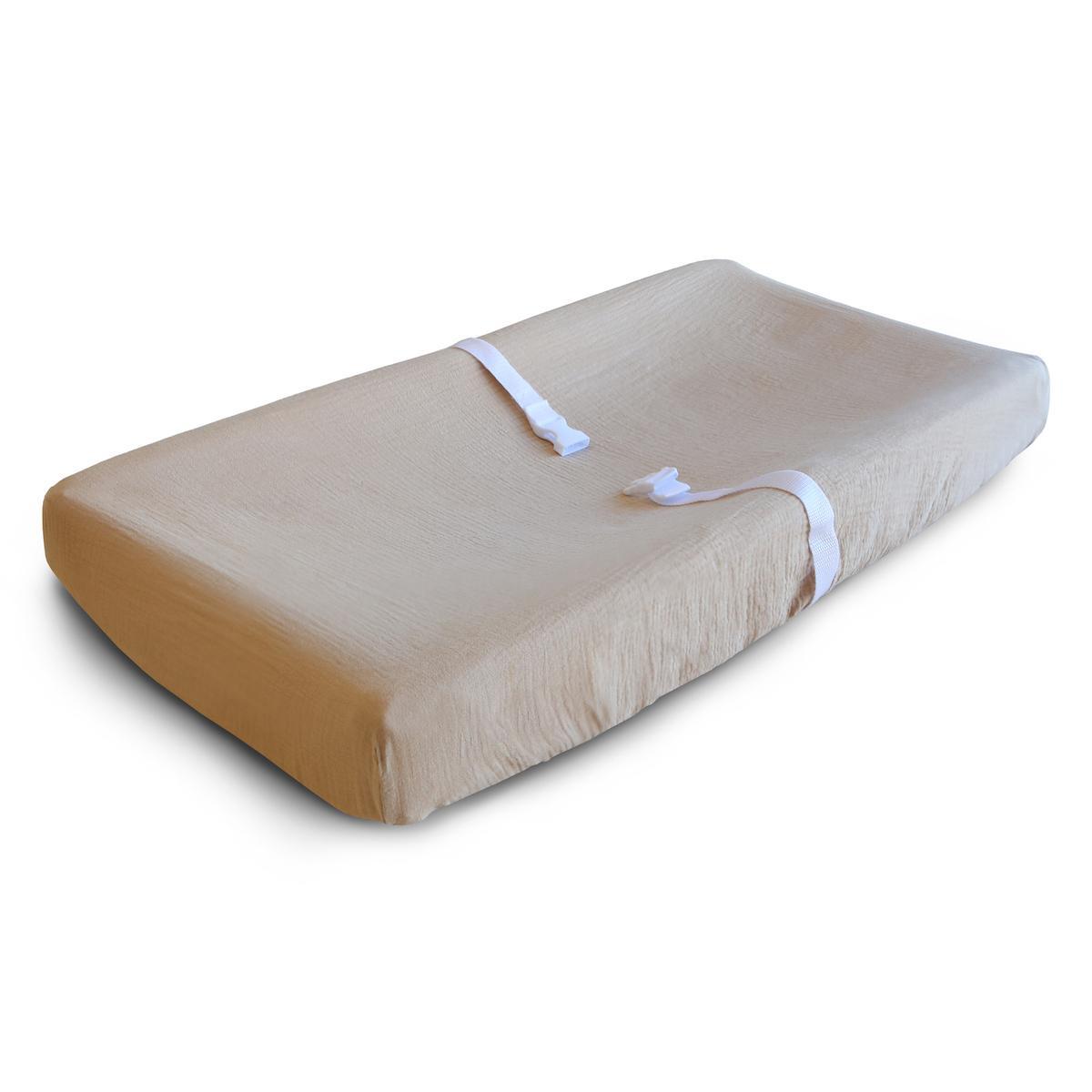 Housse de matelas à langer - Pale Taupe