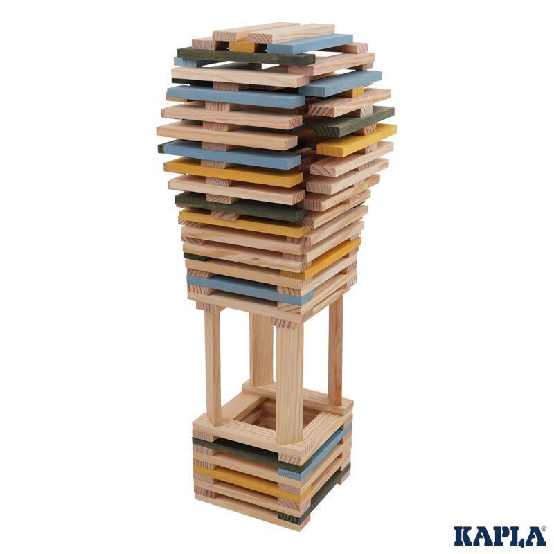 Box Kapla with 120 planks - Blue, green, yellow