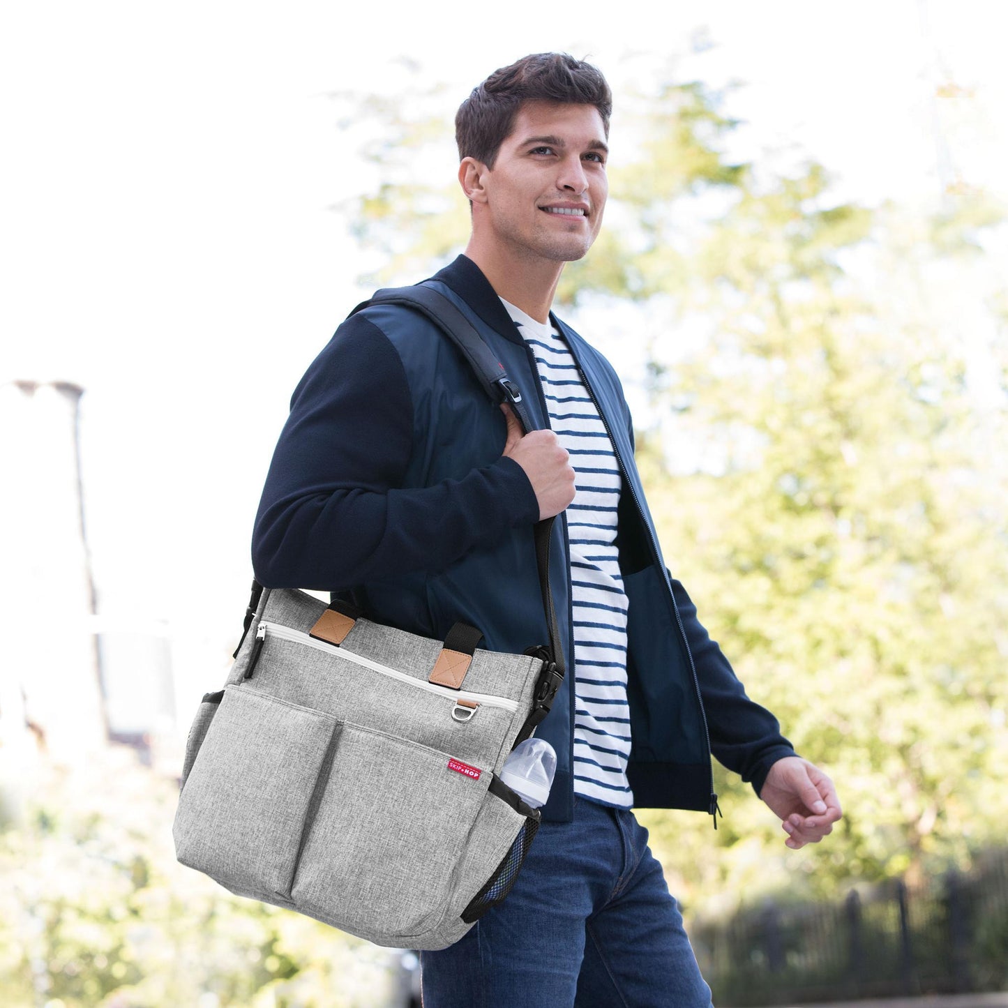 sac à langer duo signature - gris chiné