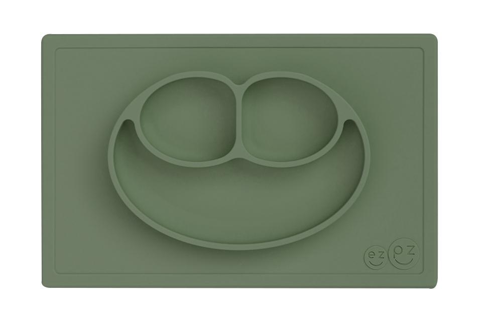 Assiette/set de table en silicone - Happy Mat - Olive