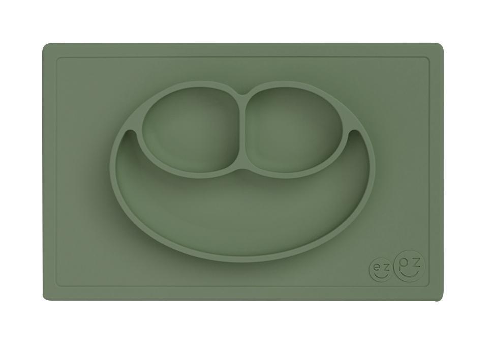 Assiette/set de table en silicone - Happy Mat - Olive